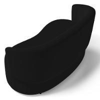 Poltrona Namoradeira Aisha 02 Lugares Orgânica Suede Preto - Abmaza - 3