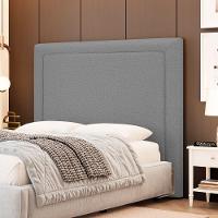 Cabeceira Cama Box Casal Padrão Alba 140cm Com Frame Linho Cinza - Abmaza - 2