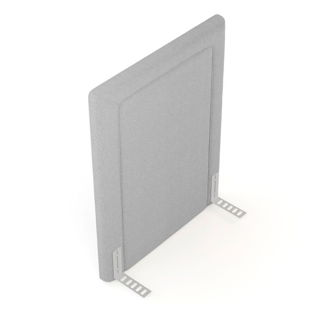 Cabeceira Cama Box Solteiro Alba 90cm Com Frame Bouclé Cinza Claro - Abmaza - 5