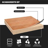 Gabinete Armário Mesa De Cabeceira Multiuso Ivy 60cm 100% Mdf Bp Com 01 Gaveta Preto - Abmaza - 6