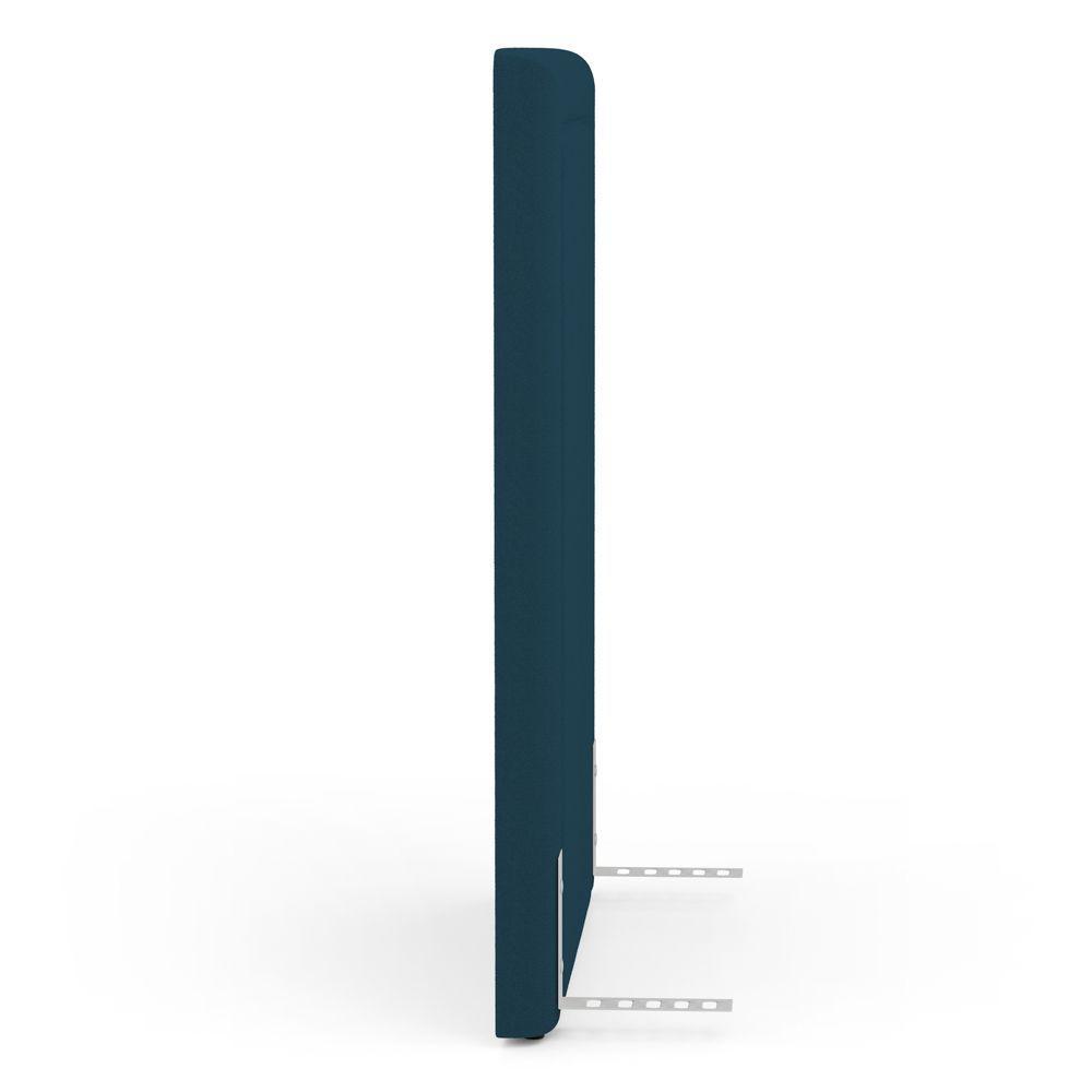 Cabeceira Cama Box Solteiro Alba 90cm Com Frame Bouclé Azul Marinho - Abmaza - 6