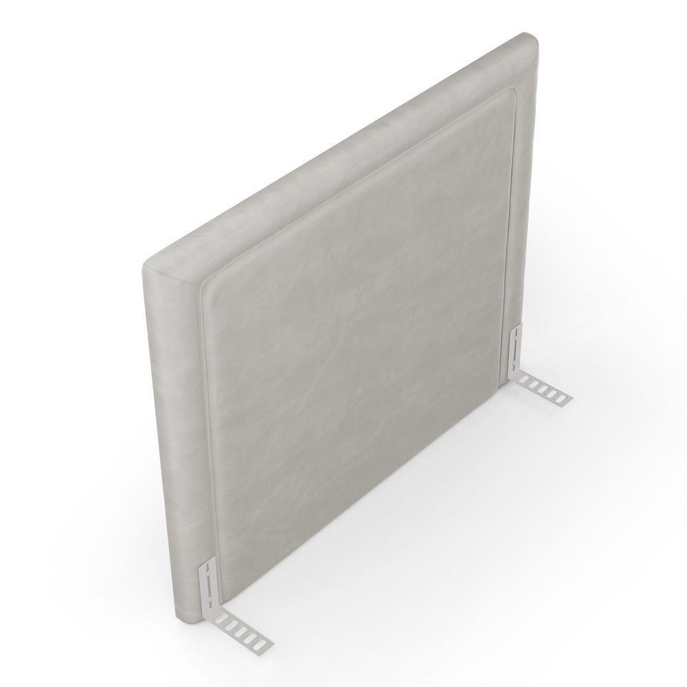 Cabeceira Cama Box King Size Alba 195cm Com Frame Veludo Bege Claro - Abmaza - 5