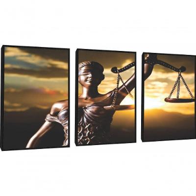 Quadros Decorativos Escritório De Advocacia Direito Deusa Com Moldura Preto