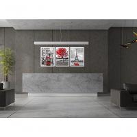 Quadro Londres árvore Da Vida Vermelha Paris Torre Eiffel Com Moldura Branco - 3