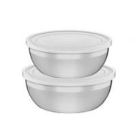 Jogo De Potes Tramontina Freezinox Aço Inox Tampa Plástica 2 Peças - 1