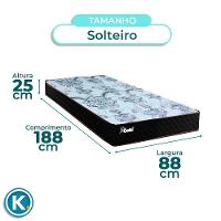 Cama + Box Preto E Colchão Molas Ensacadas Solteiro - Life Gold Paropas + Cabeceira - 5