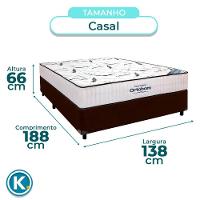 Cama Box Azul + Colchão Casal High Foam Ortobom - 3