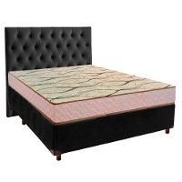 Cama + Box Preto E Colchão D33 Casal - Maxsono Paropas + Cabeceira - 1