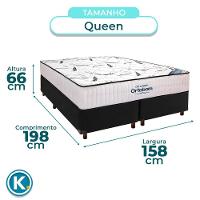 Cama Box Preto + Colchão Queen High Foam Ortobom - 3