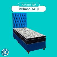 Box Bau Blindado Branco + Colchão Casal High Foam Ortobom