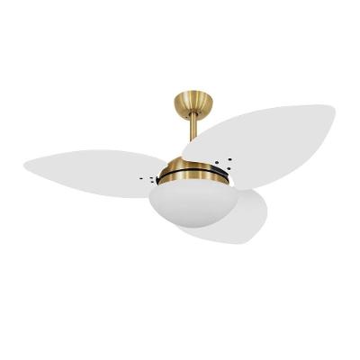 Ventilador De Teto Kovalski Dourado 3 Pás Branco 220V