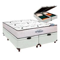 Box Bau Blindado Branco + Colchão Queen High Foam Ortobom - 1
