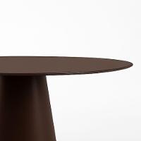 Mesa De Jantar Cone Oval 180x100 Cm Laca Marrom Cacau Com Vidro - 2