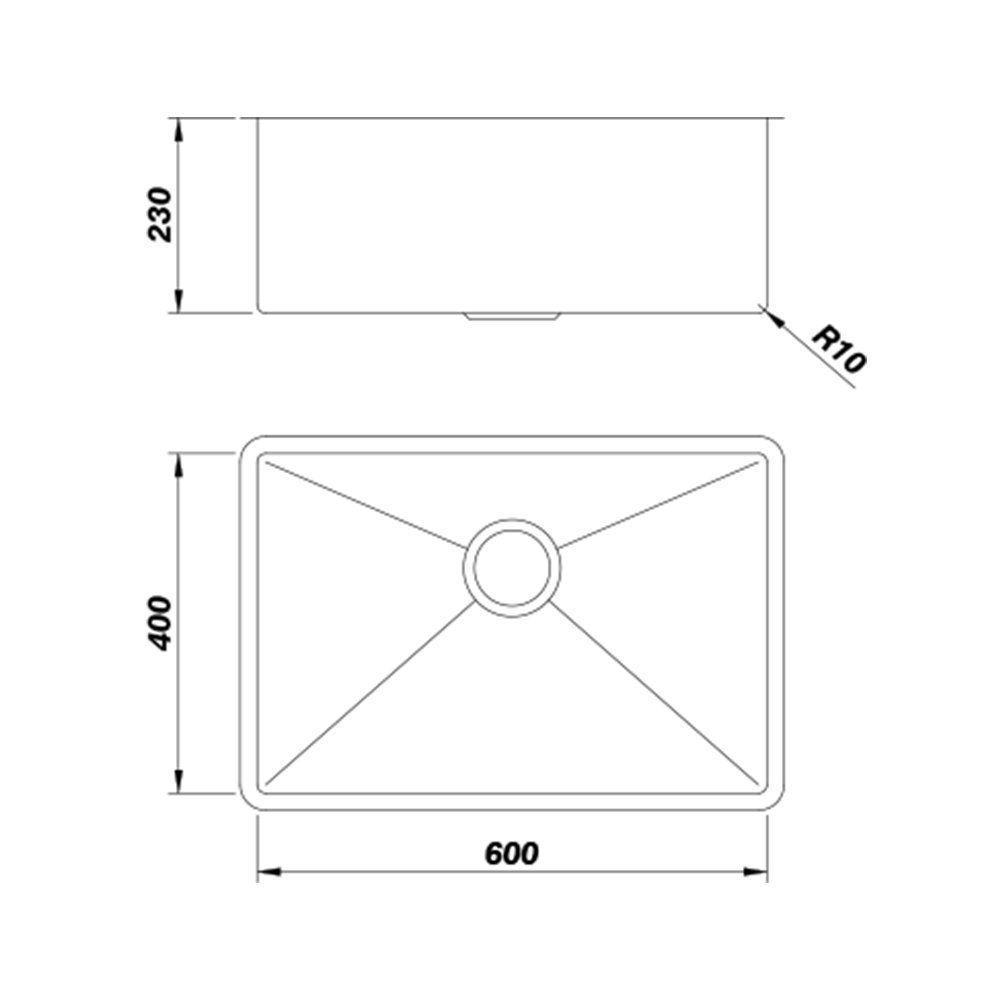 Cuba Mekal Linha Retta Lr-60 60x40 Aço Escovado - 4