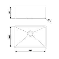 Cuba Mekal Linha Retta Lr-60 60x40 Aço Escovado - 4