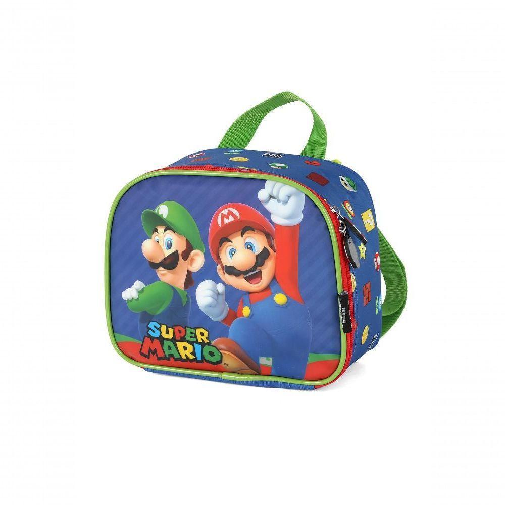 Lancheira Mario Bros Azul - Unico Azul - 2