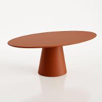 Mesa De Jantar Cone Oval 120x80 Cm Laca Terracota - 3