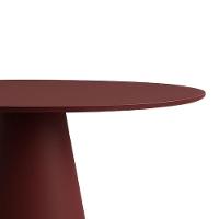 Mesa De Jantar Cone Oval 120x80 Cm Laca Vinho Marsala - 2