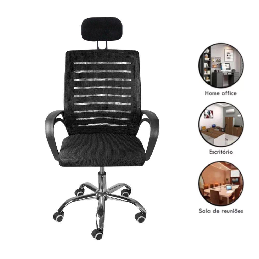 Kit 5 Cadeiras De Escritório Diretor Roma Oficial Apoio + E-book - 4