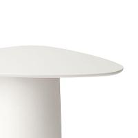 Mesa De Jantar Cone Orgânica Tríon Redonda 160x164 Cm Laca Branca - 2