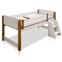 Cama Infantil Alta Mary Com Nichos Para Brinquedos