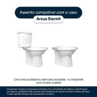 Assento Sanitario Antimicrobiano Arcus Branco Para Vaso Eternit