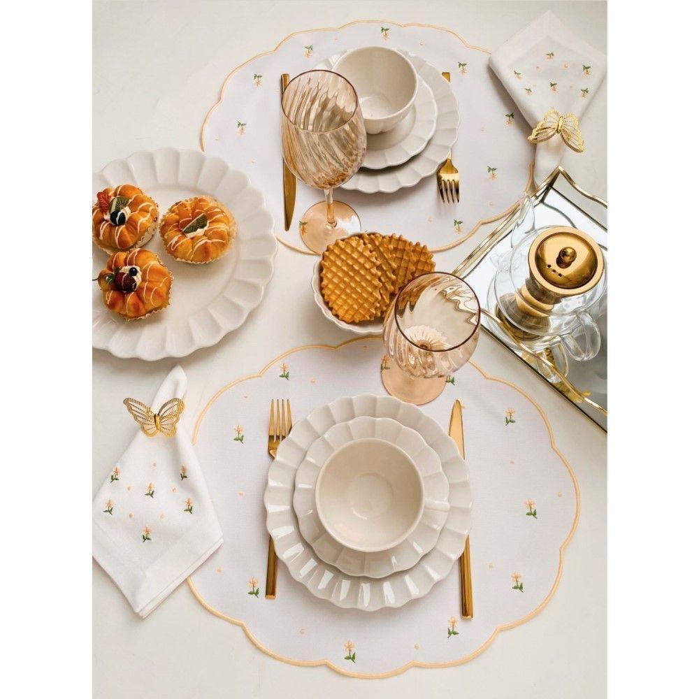 Conjunto De Xícara De Chá Com Pires 06 Peças Flora Camélia Oxford - 3