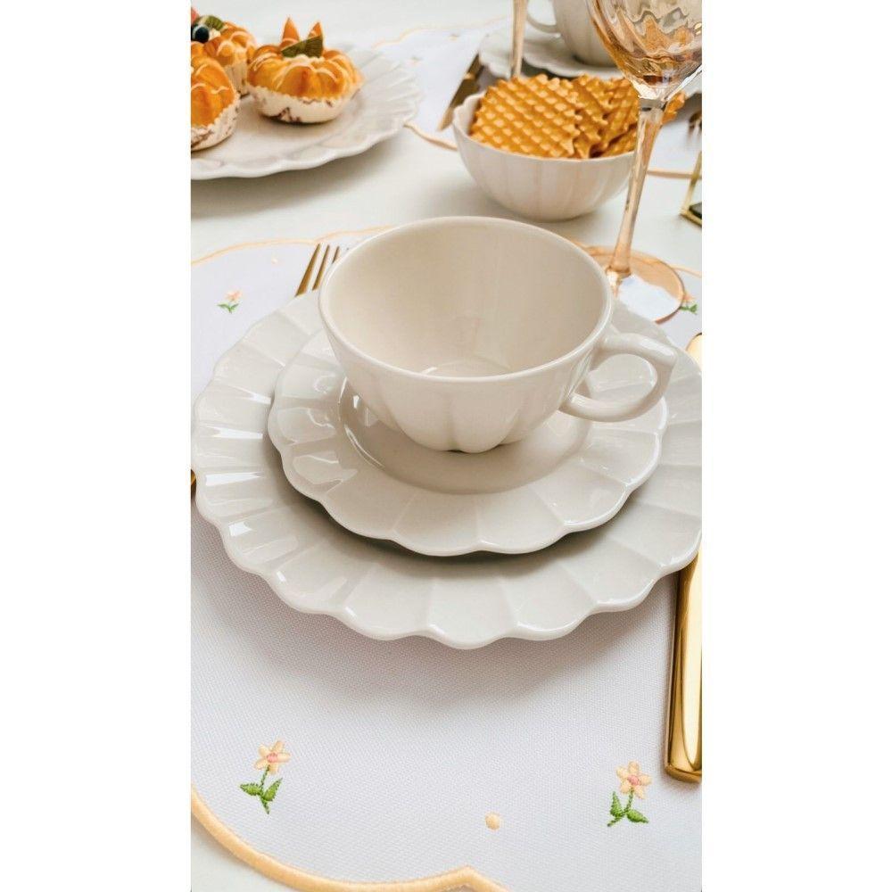 Conjunto De Xícara De Chá Com Pires 06 Peças Flora Camélia Oxford - 4