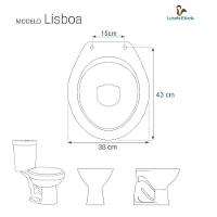 Tampa De Vaso Antimicrobiano Lisboa Branco Para Bacia Luzarte - 3