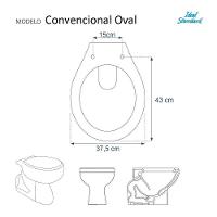 Tampa De Vaso Antimicrobiano Convencional Branco Para Bacia Ideal Standard - 3