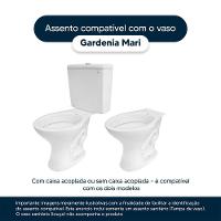 Assento Sanitario Antimicrobiano Gardenia Branco Para Vaso Mari - 2