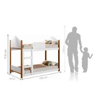 Mini Beliche Infantil Casa Samuel Branco Com Colchões