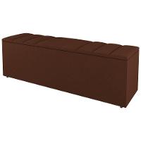 Calçadeira Baú Solteiro Grace 90cm Suede Terracota - Abmaza - 1