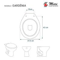 Tampa De Vaso Antimicrobiano Gardenia Branco Para Bacia Mari - 6