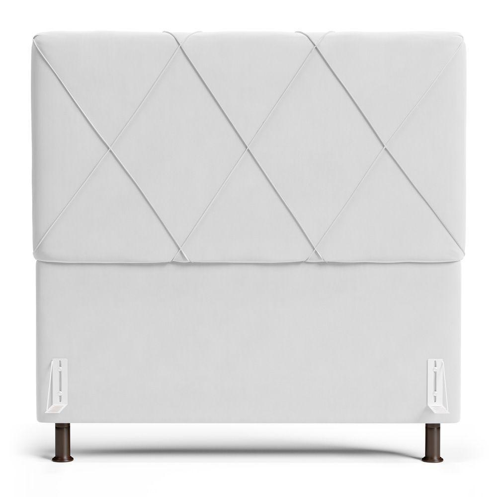 Cabeceira Cama Box Casal Mel 140cm Com Frame Sintético Branco - Abmaza - 5