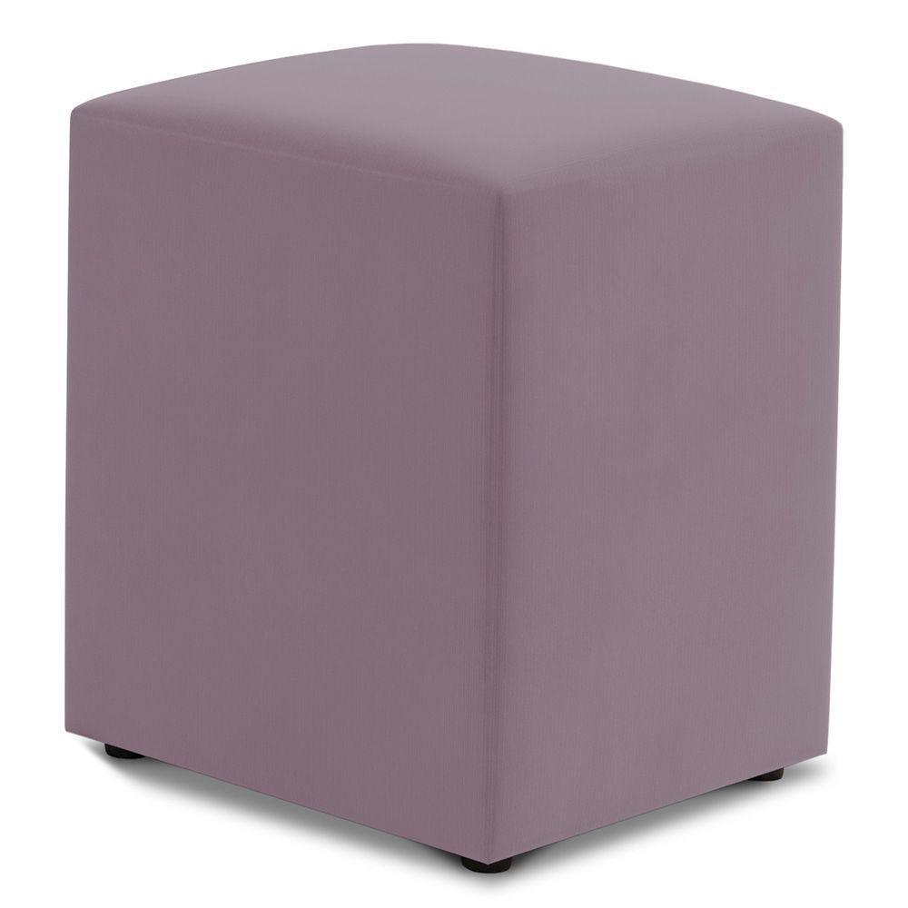 Puff Decorativo Sala De Estar Quadrado 36x47cm Veludo Rosê - Abmaza - 1