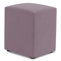 Puff Decorativo Sala De Estar Quadrado 36x47cm Veludo Rosê - Abmaza - 1