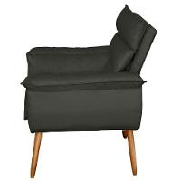 Kit 04 Poltronas Decorativas Modernas Sala E Recepção Monza Pés Palito Veludo Cinza - Abmaza - 7