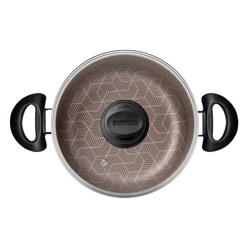 Caçarola Paris Alum. Antiad. 26cm 6,3 L Vermelho Tramontina - 4