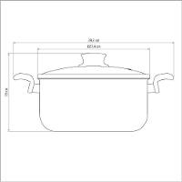 Caçarola Paris Alum. Antiad. 26cm 6,3 L Vermelho Tramontina - 6