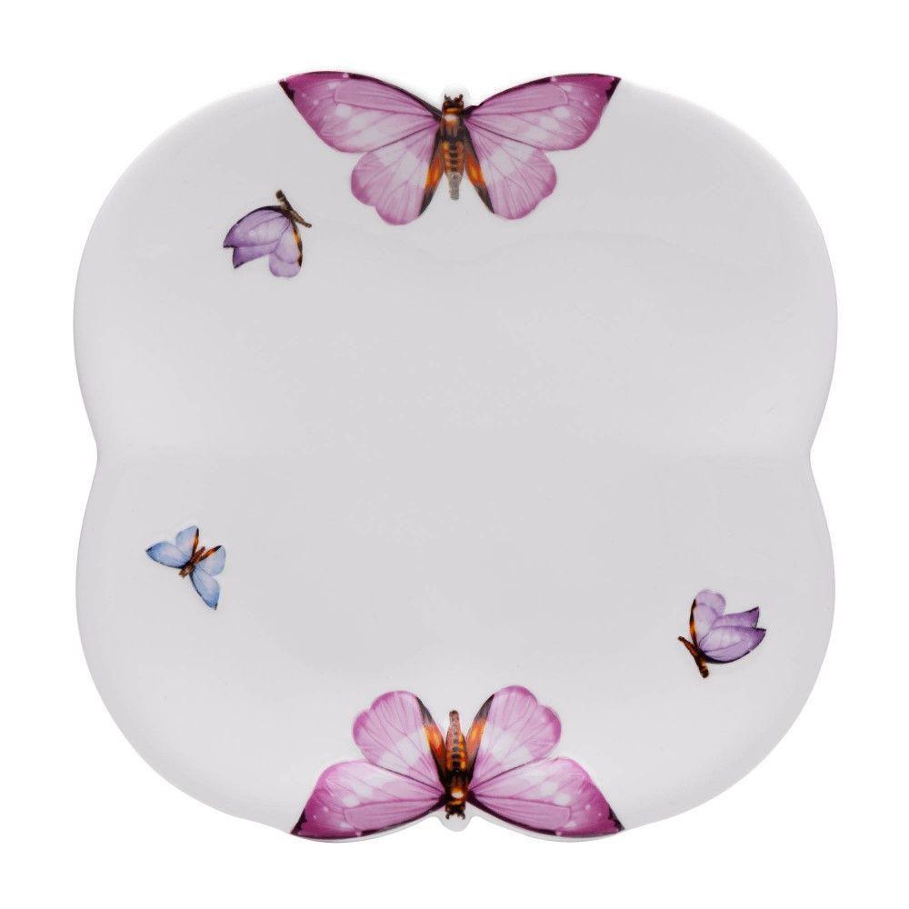 Conjunto De Pratos De Sobremesa 06 Peças Borboletas Wolff - 4