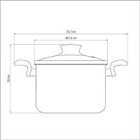 Caldeirão Paris Alum. Antiad. 20 Cm 4,2l Vermelho Tramontina - 4