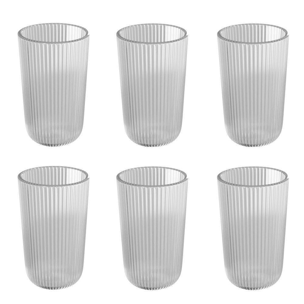 Conjunto 6 Copos Altos 430 Ml Lines Wolff - 1