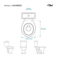 Tampa De Vaso Antimicrobiano Lavanda Branco Para Bacia Fiori - 3