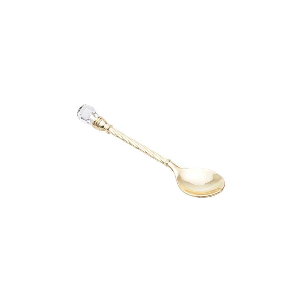 Conjunto 6 Colheres De Café De Zamac Crystal Dourado 11 Cm Wolff - 2