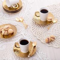 Conjunto 6 Colheres De Café De Zamac Crystal Dourado 11 Cm Wolff - 3