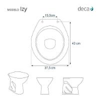 Assento Sanitario Antimicrobiano Izy Branco Para Vaso Deca - 2