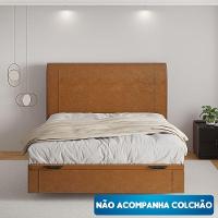 Cama Baú Flutuante Space Casal Couro Ecológico Pu - Skybox Cor Pu Caramelo - 2