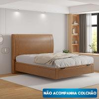 Cama Baú Flutuante Space Casal Couro Ecológico Pu - Skybox Cor Pu Caramelo - 3