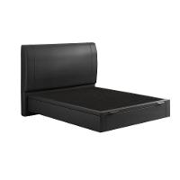 Cama Baú Flutuante Space Casal Couro Ecológico Pu - Skybox Cor Pu Preto - 6